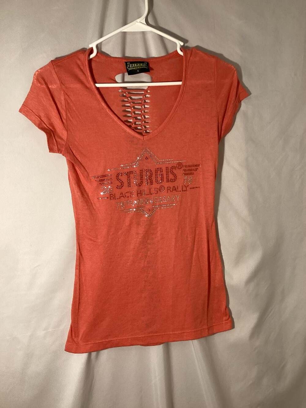 Biker Clothing Company Sturgis 75th Anniversary T-Shirt Size S Pink